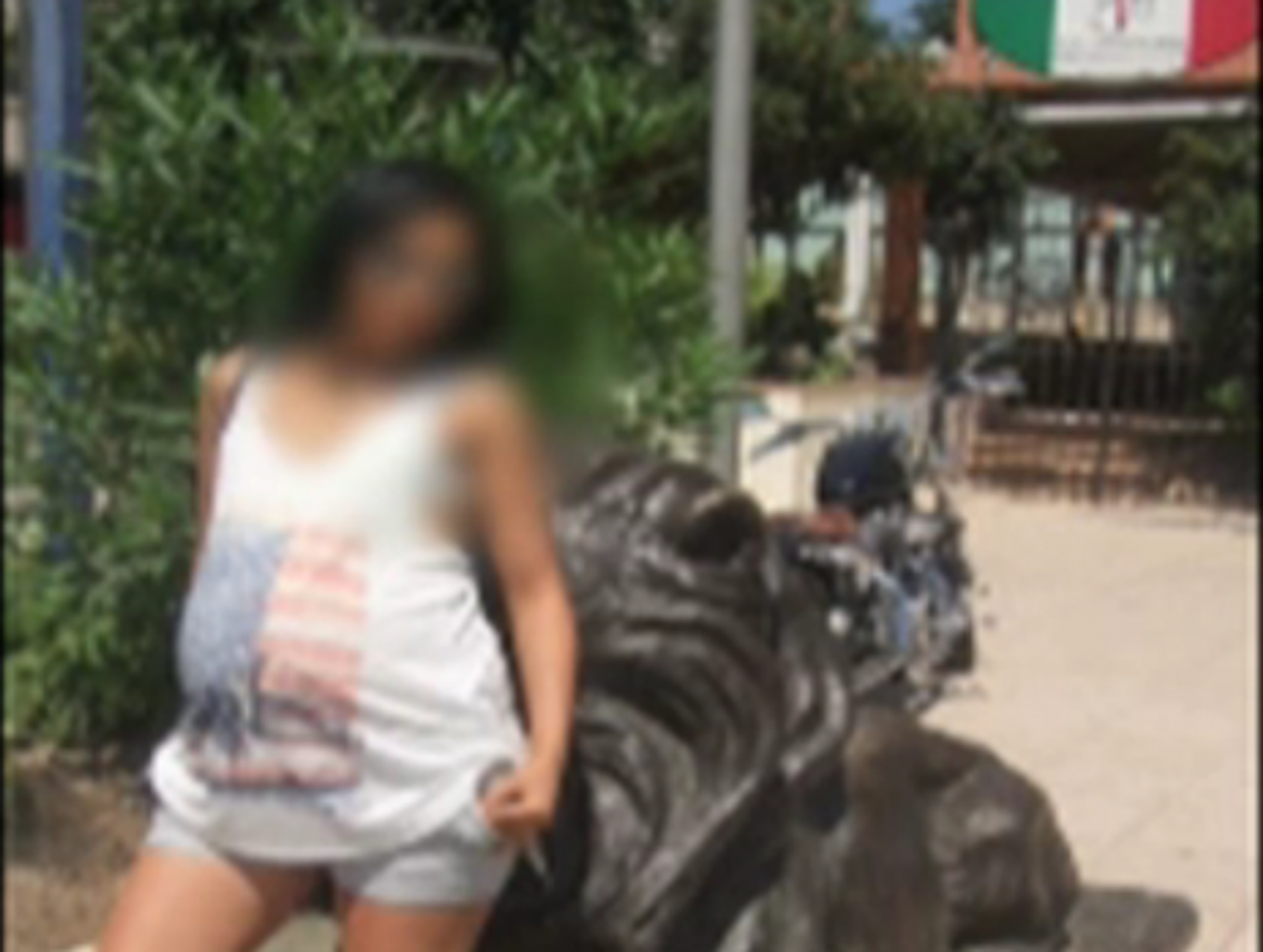 One of the photos that gave away the location, outside a well-known Italian restaurant
