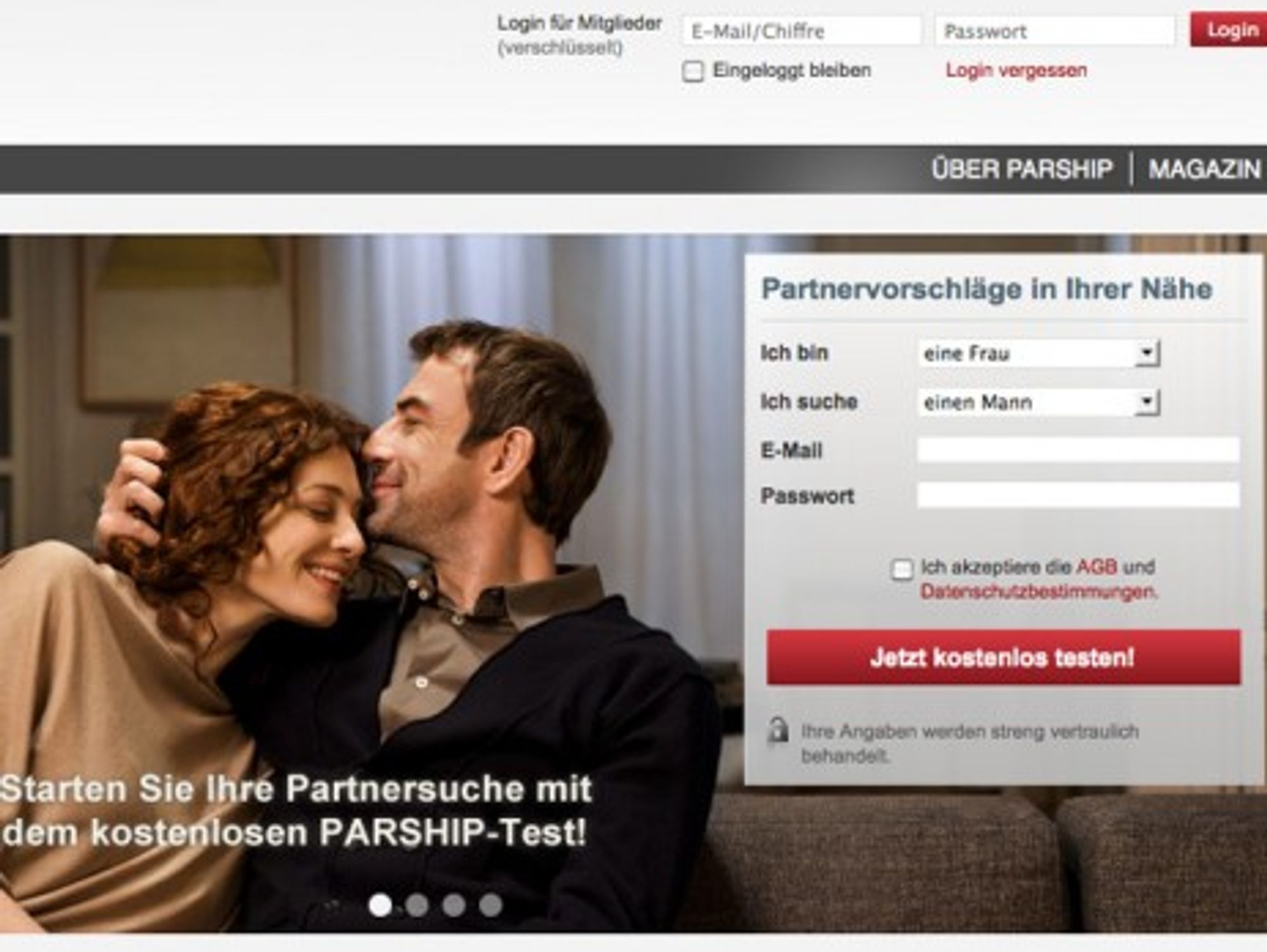 Online dating site Parship.ch