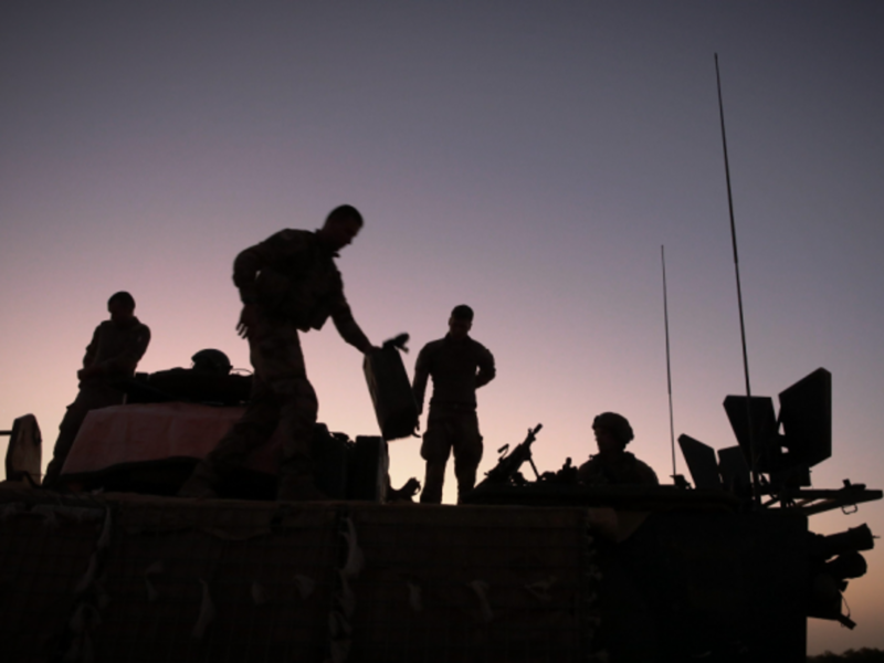 Operation Barkhane soldiers in action.