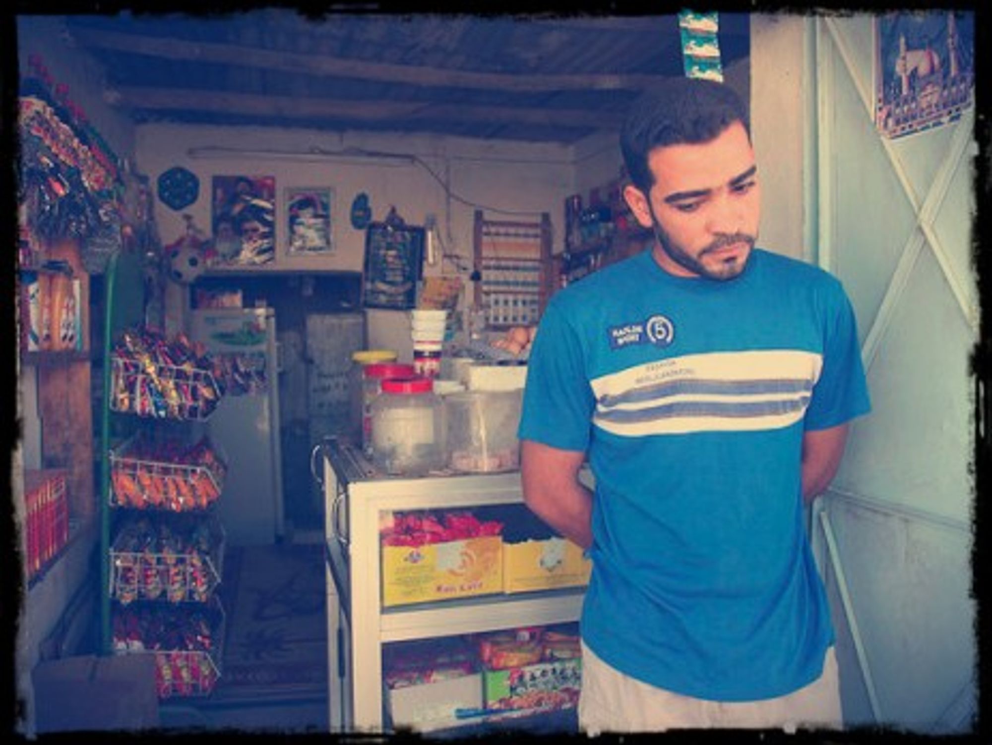 Outside a shop in Basra