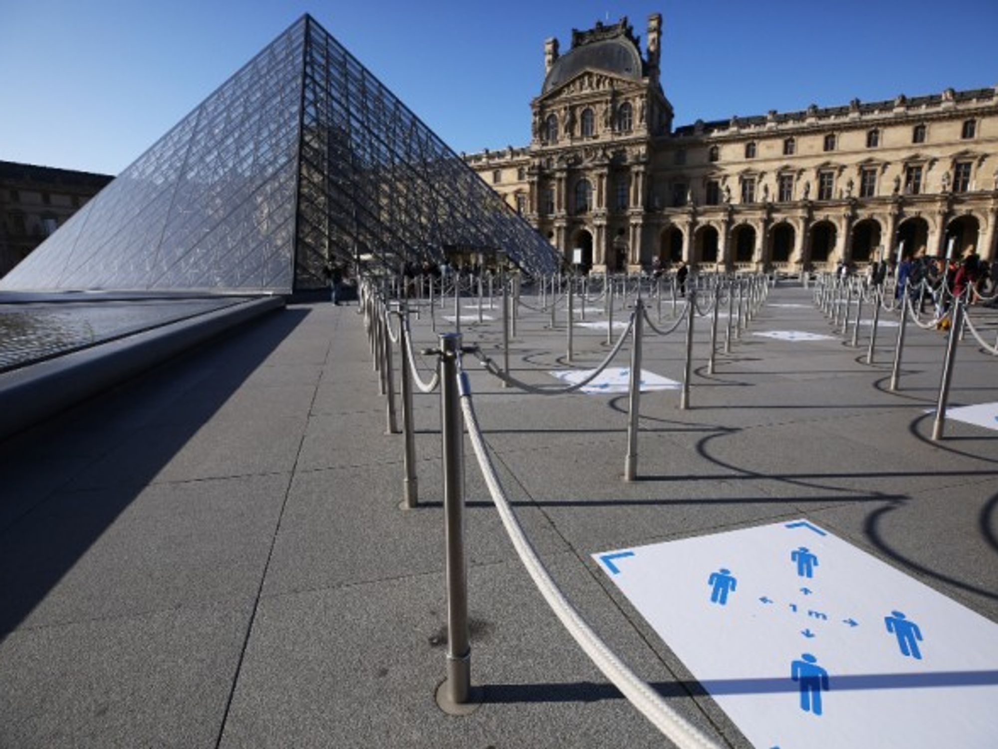 Outside the Louvre Museum in Paris last summer