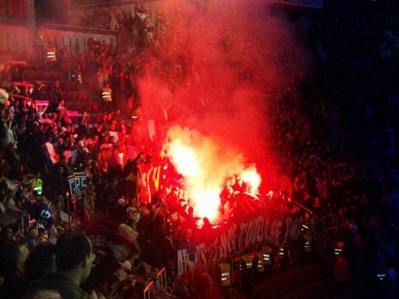 Paris Saint-Germain's fans during a 2007 UEFA Cup match