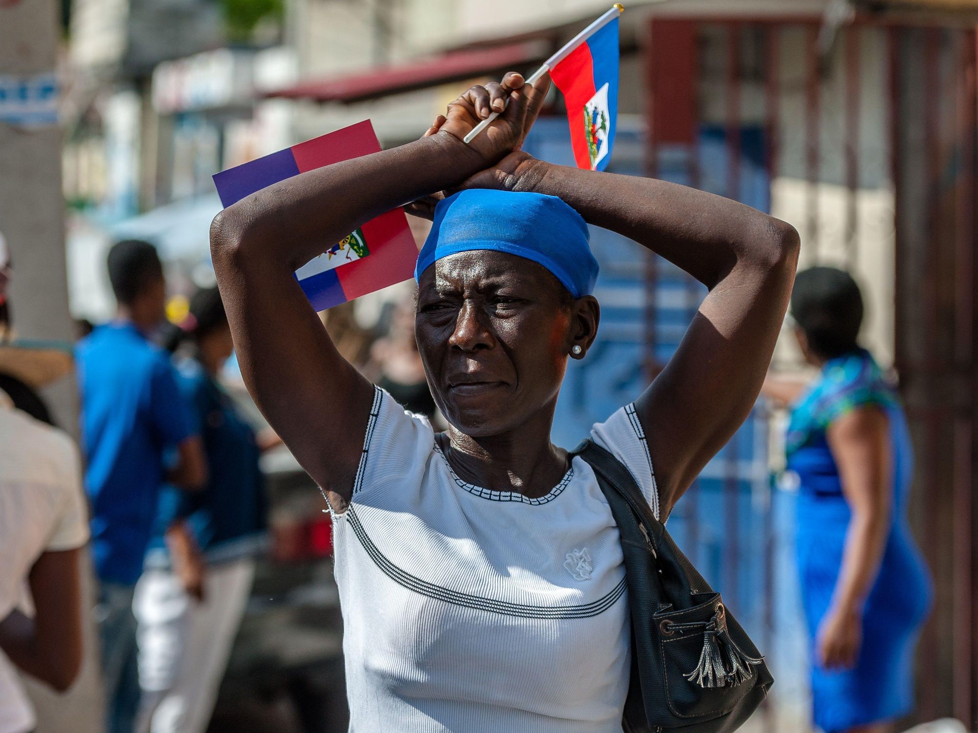 Parishioners participate in the procession of the Immaculate Conception, in Port-au-Prince, Haiti,