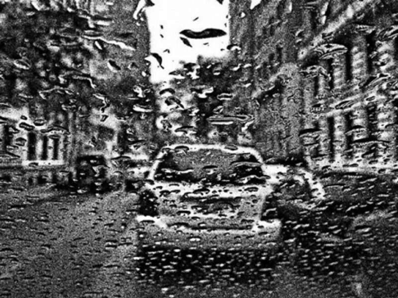 Parking in the rain, just parking in the rain.
