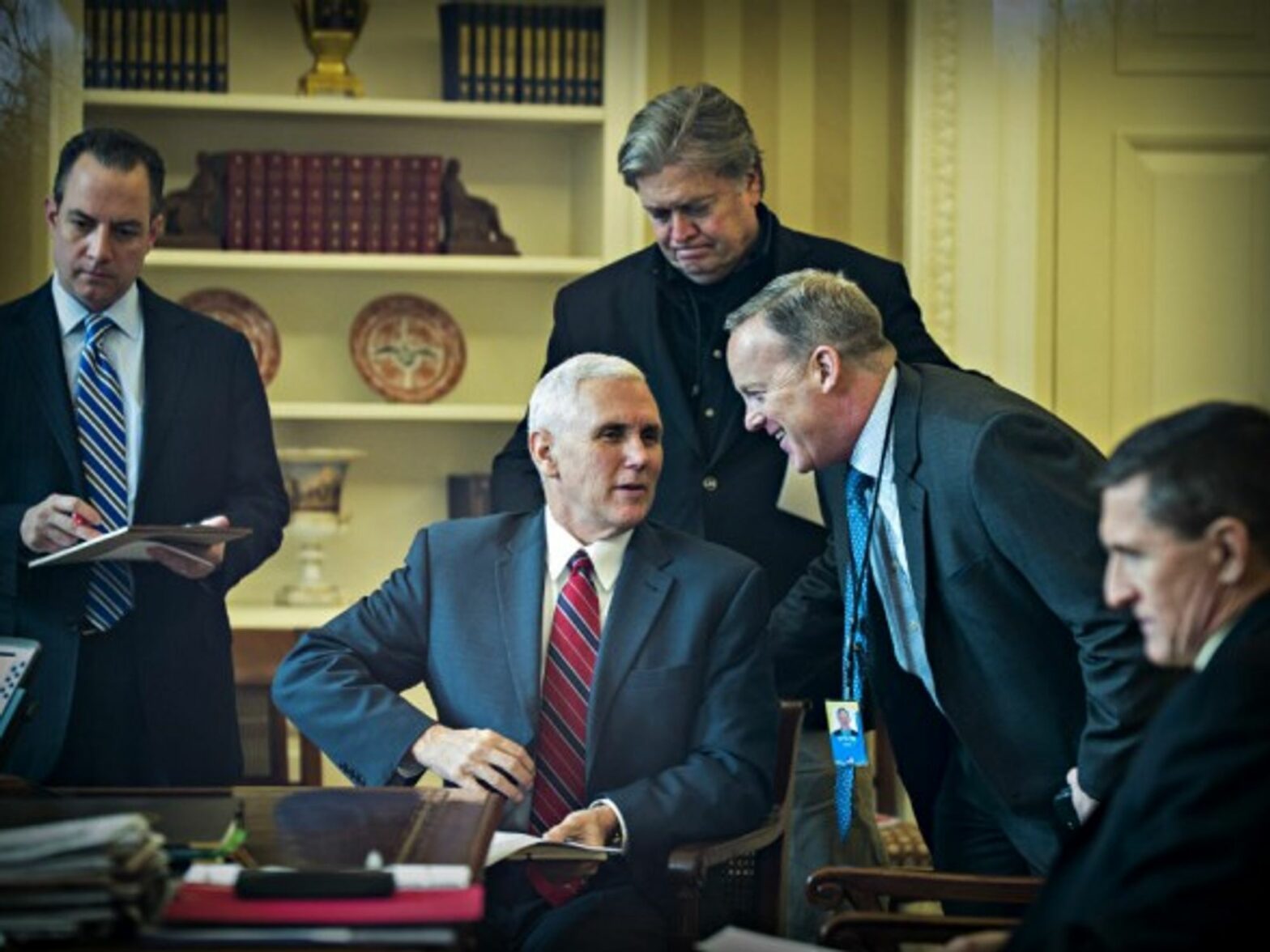 Part of Trump's core team (Flynn on far right)