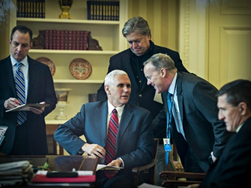Part of Trump's core team (Flynn on far right)