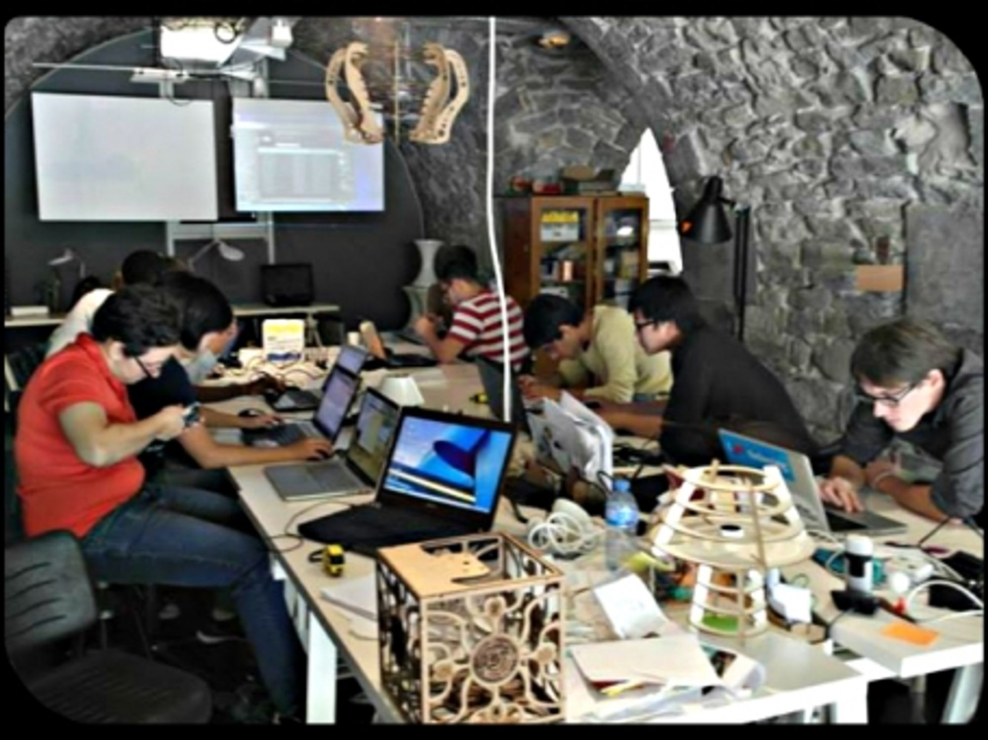 Participants in a Fab Lab in Grenoble, France