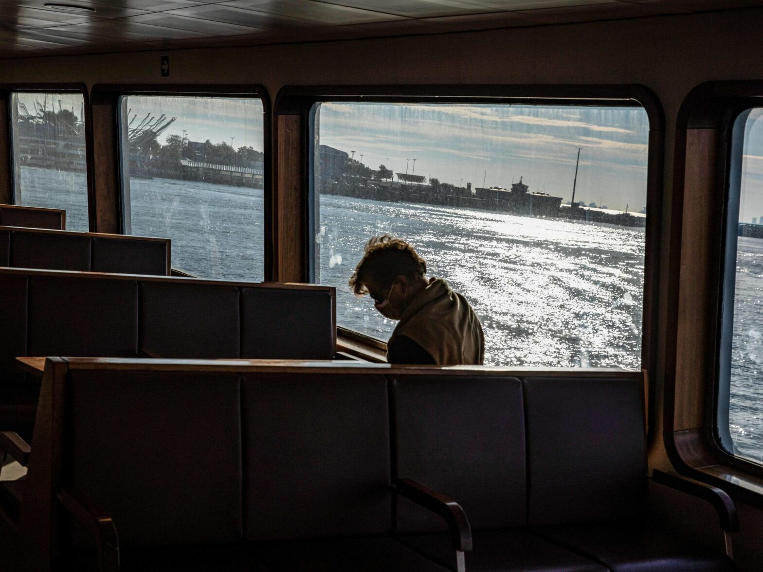 Passenger on ferry