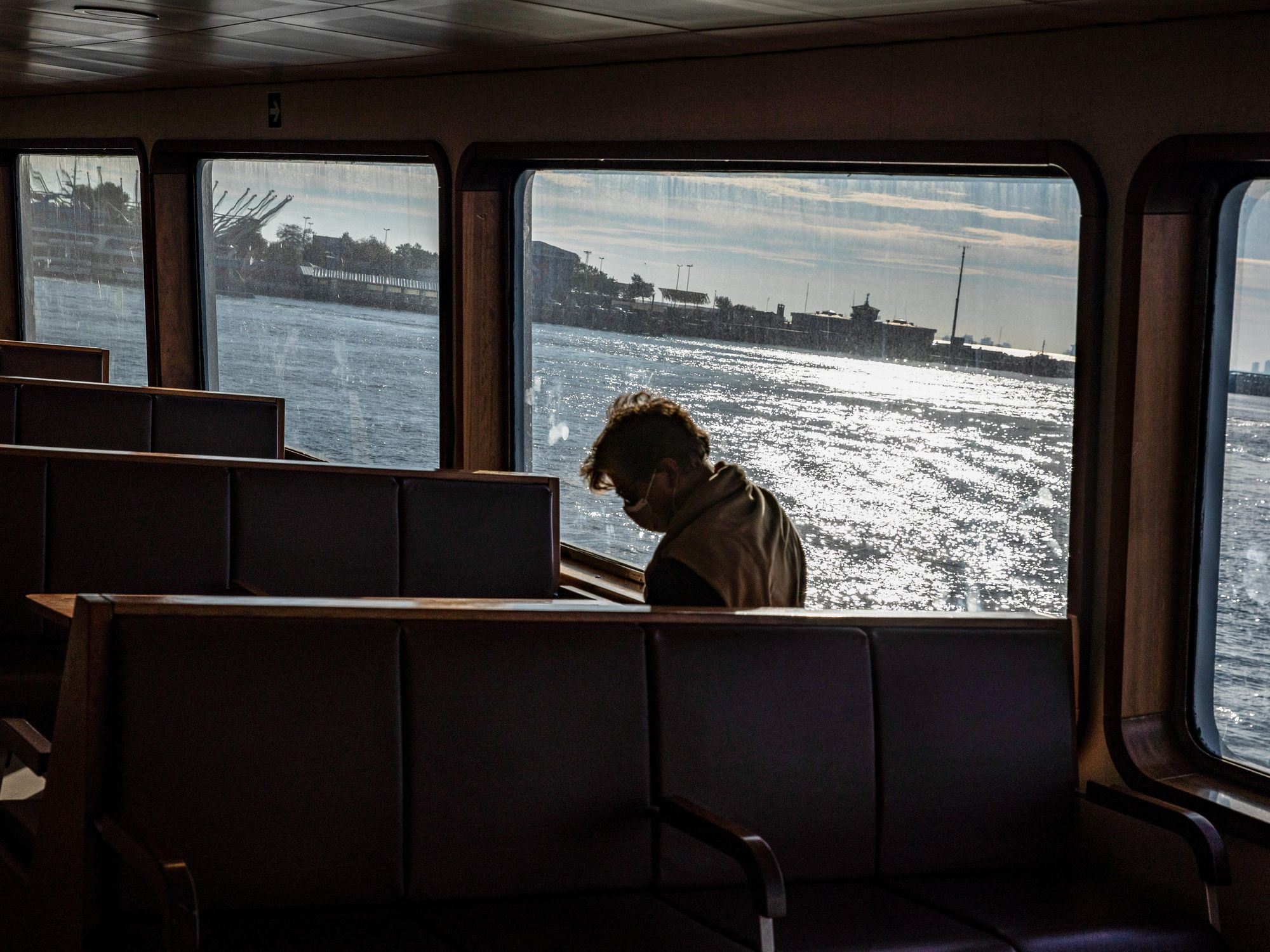 Passenger on ferry