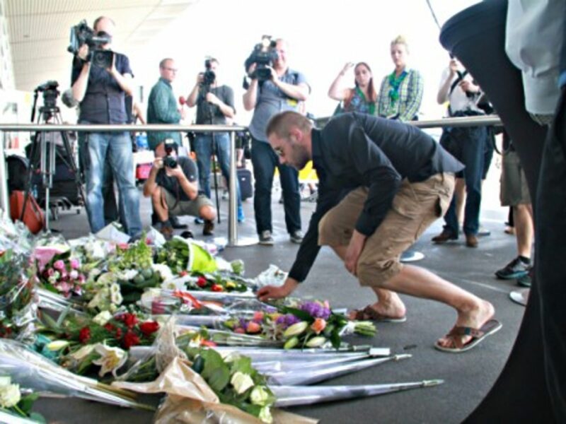 Paying tribute in Amsterdam to the victims of the MH17 crash.
