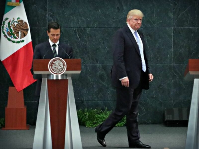 Pena Nieto and Trump meeting in Mexico City on Aug. 31