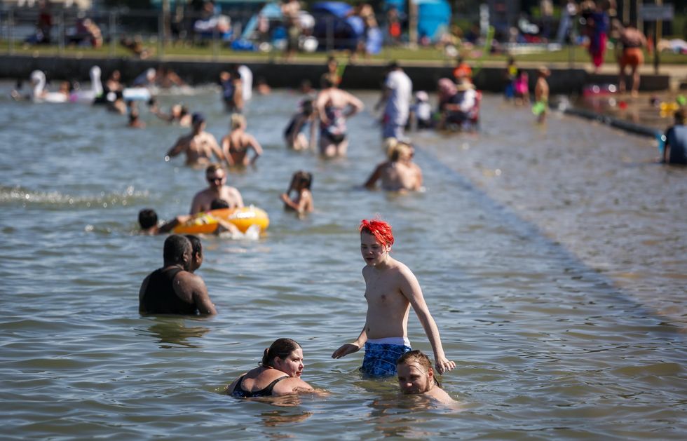 People at the beach.