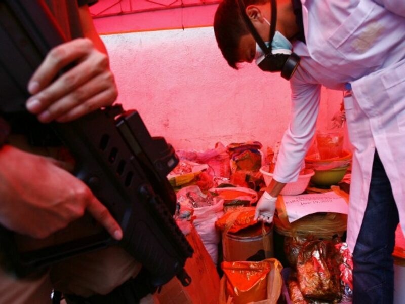 Philippine Drug Enforcement Agency agents at work