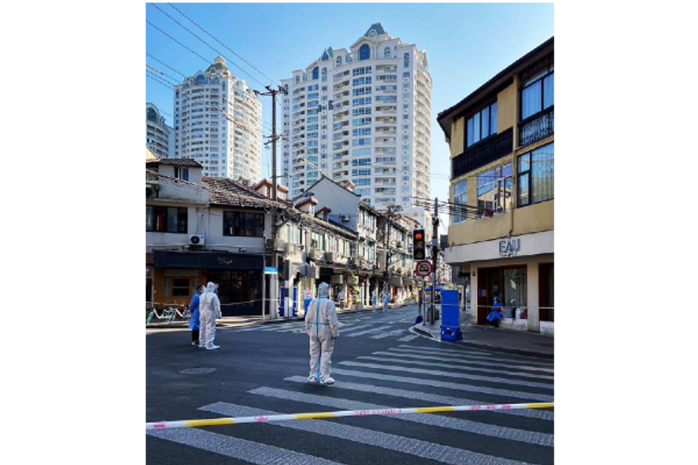 Photo in the streets of Shanghai, under lockdown