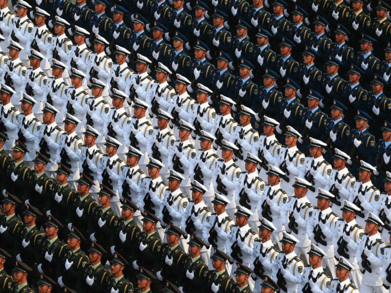 Photo of a 2019 Chinese military parade for the 70th anniversary of the founding of the People's Republic of China
