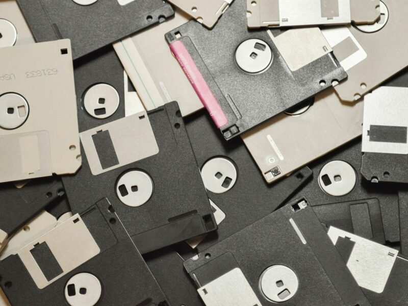Photo of a bunch of floppy discs