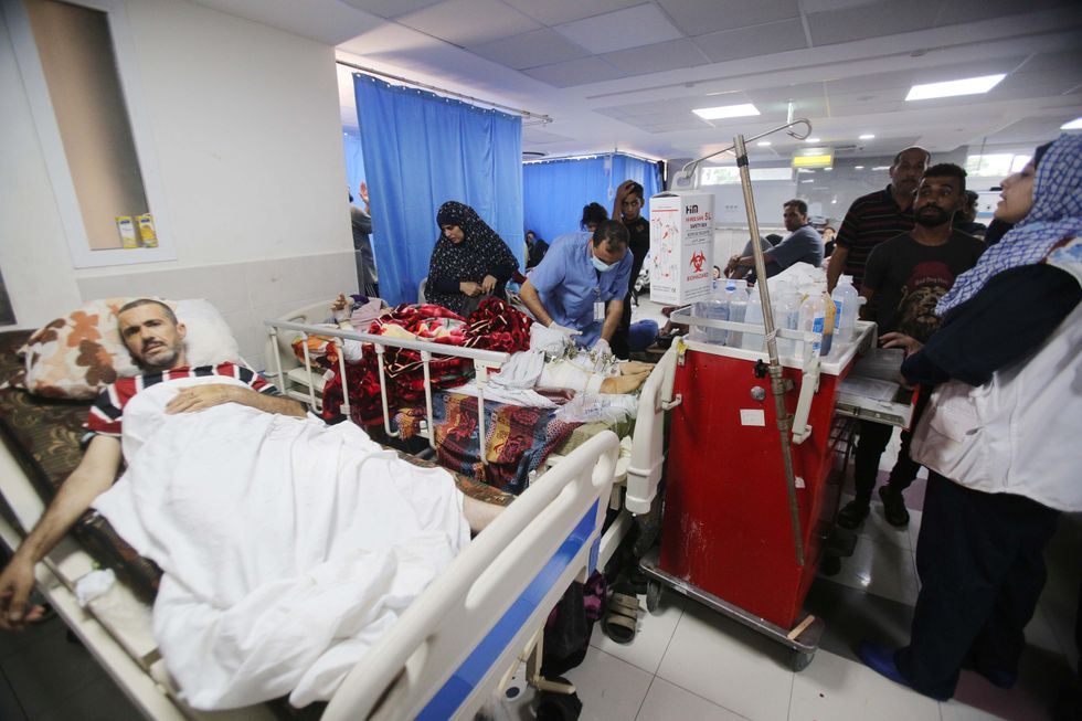 Photo of a busy ward at Al-Shifa hospital in Gaza City on Nov. 3