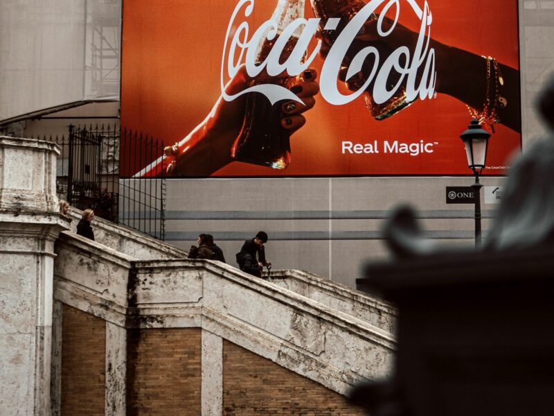 Photo of a Coca Cola ad in Italy