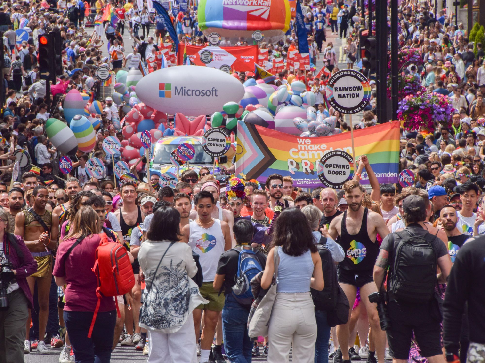 Photo of a crowd at the London Pride 2022