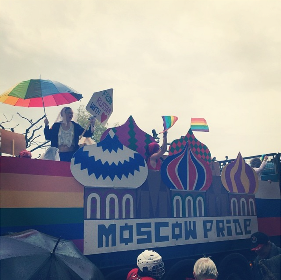 photo of a float at moscow pride