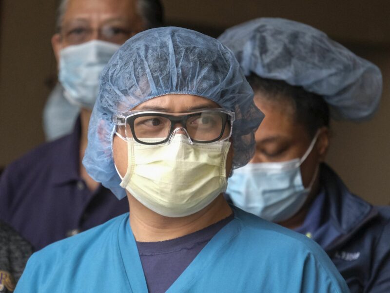 photo of a healthcare worker with a mask
