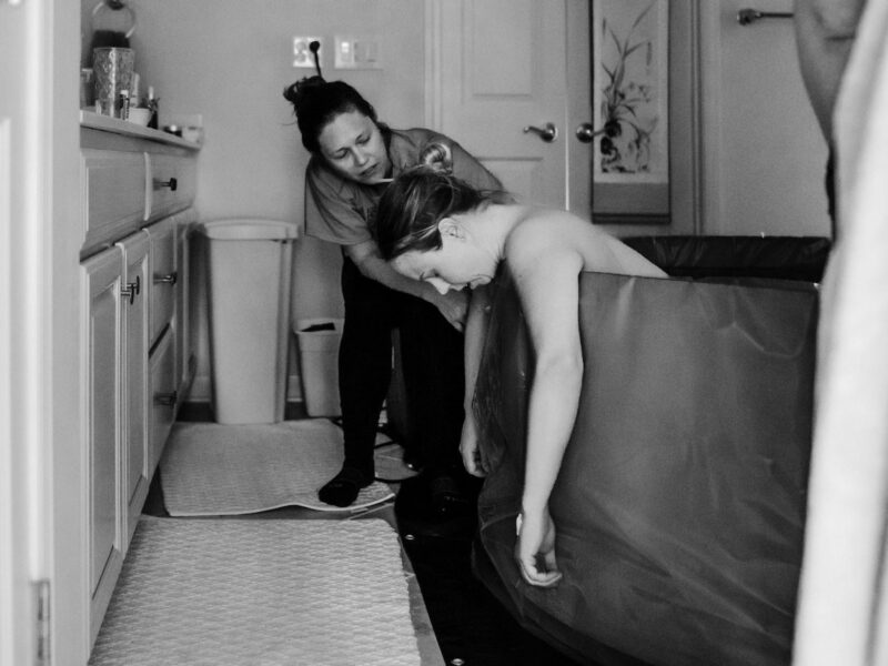Photo of a home birth