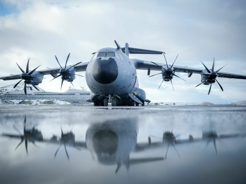 photo of a huge airbus a400m transport plane