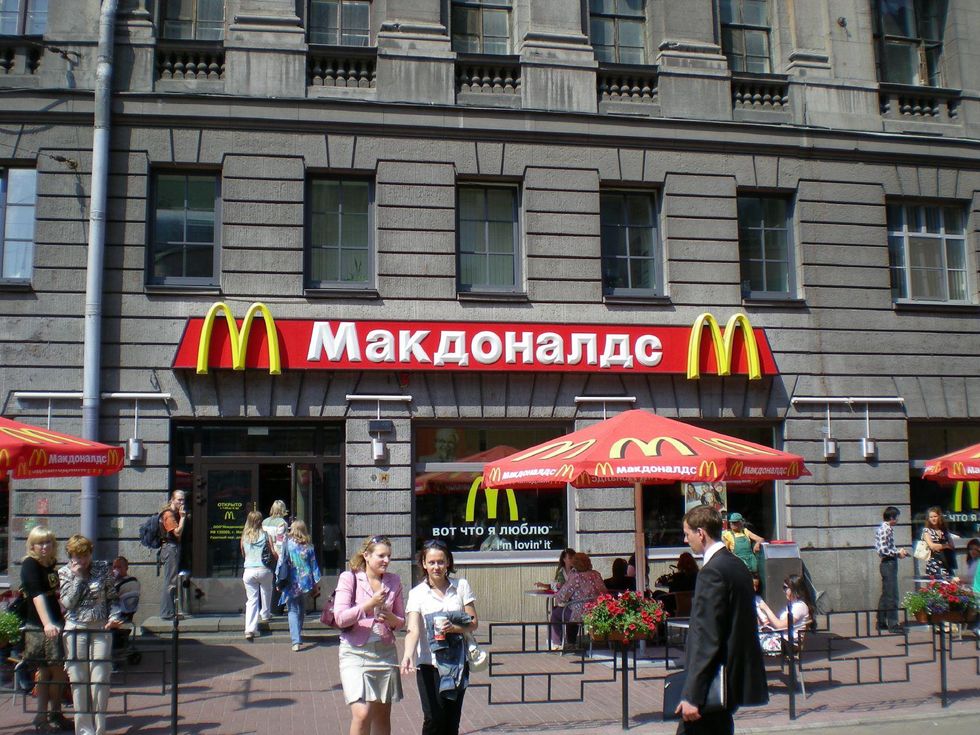 Photo of a McDonald's in Russia
