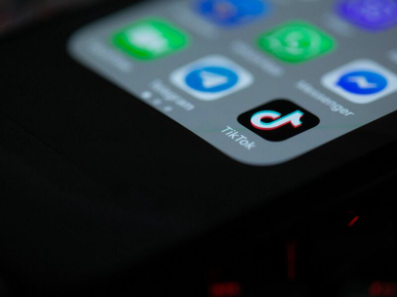 Photo of a mobile phone screen displaying the TikTok app