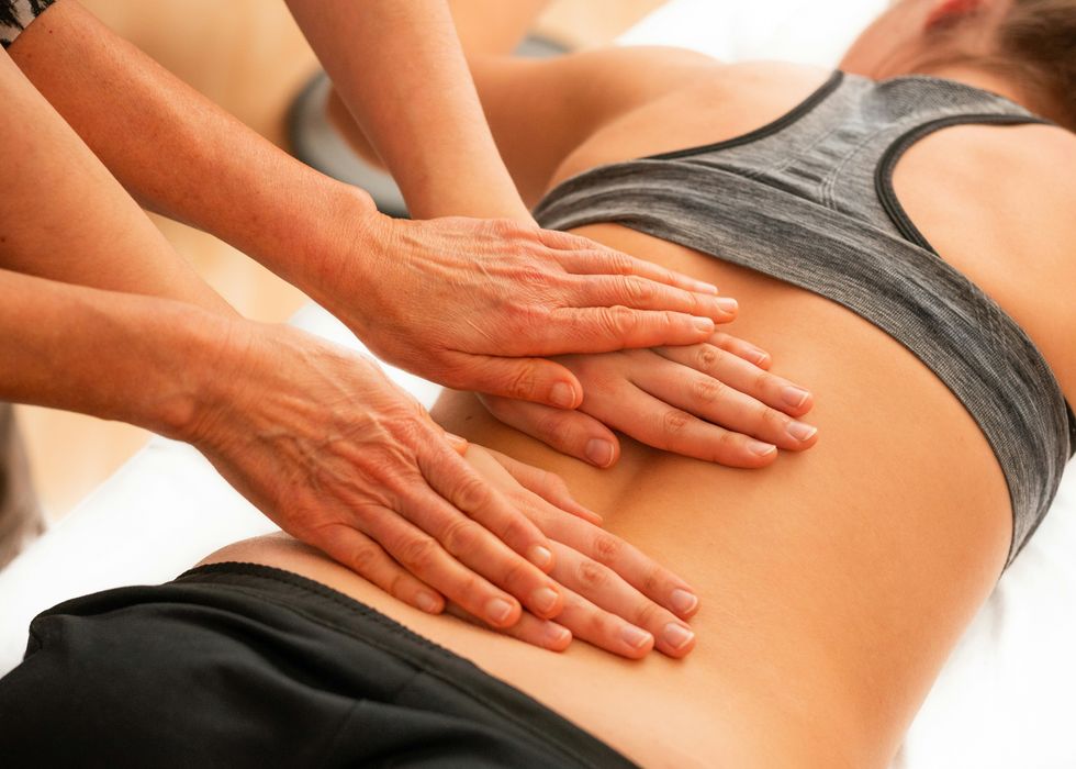 Photo of a person at the osteopath