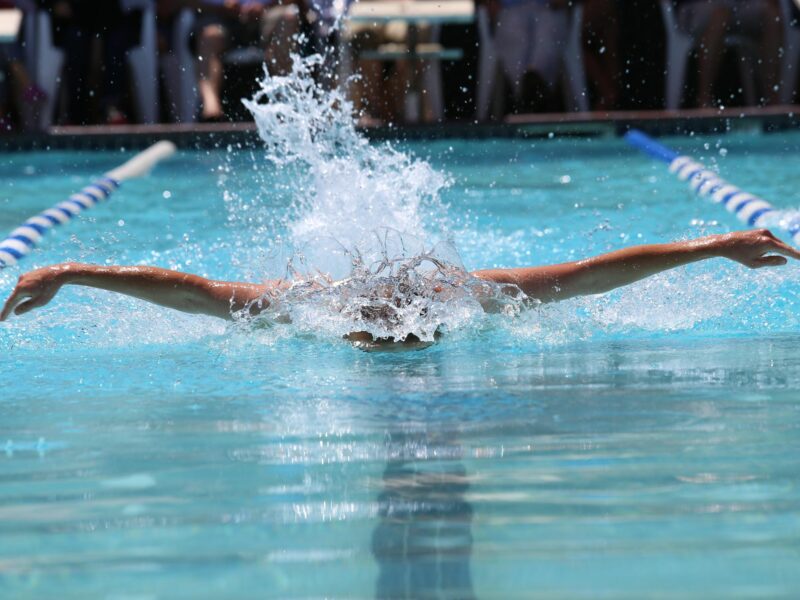 Photo of a person swimming