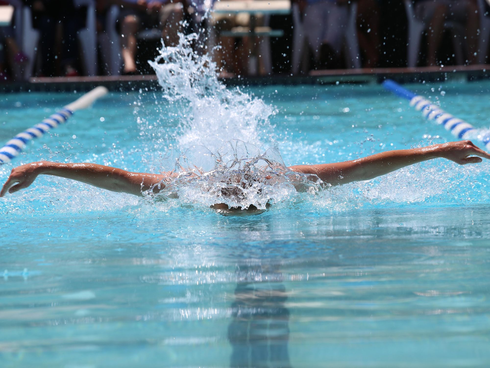 Photo of a person swimming