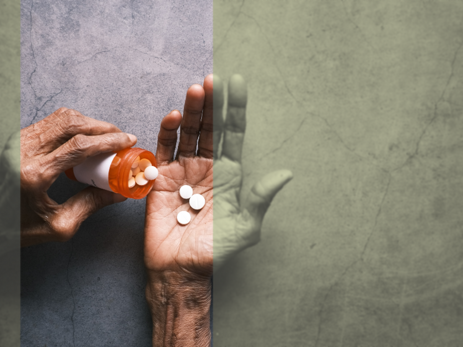 Photo of a person taking medication