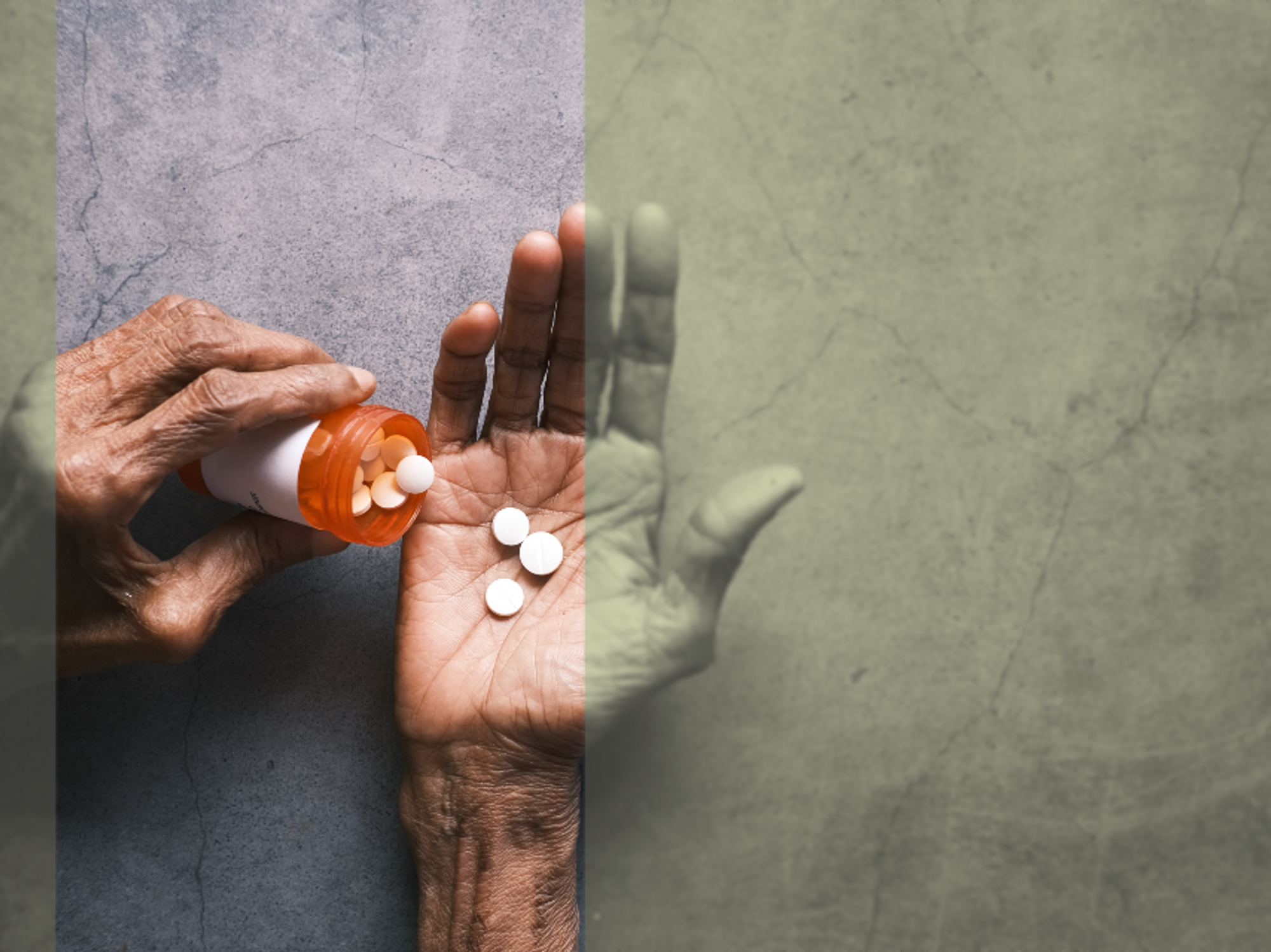 Photo of a person taking medication