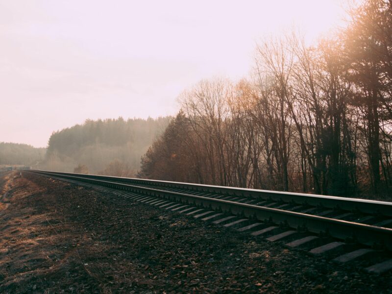 Photo of a railway tracks in Belarus
