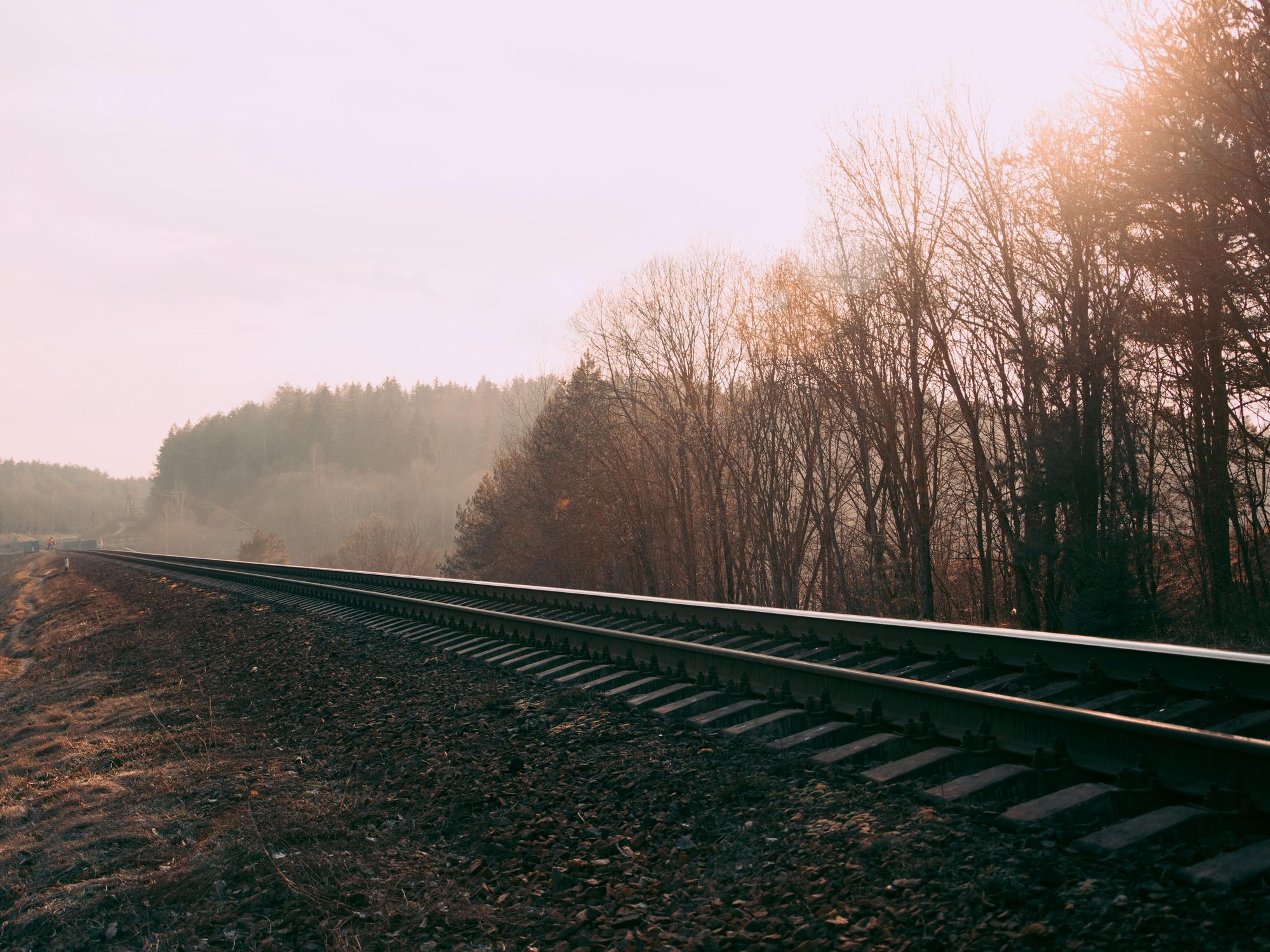 Photo of a railway tracks in Belarus