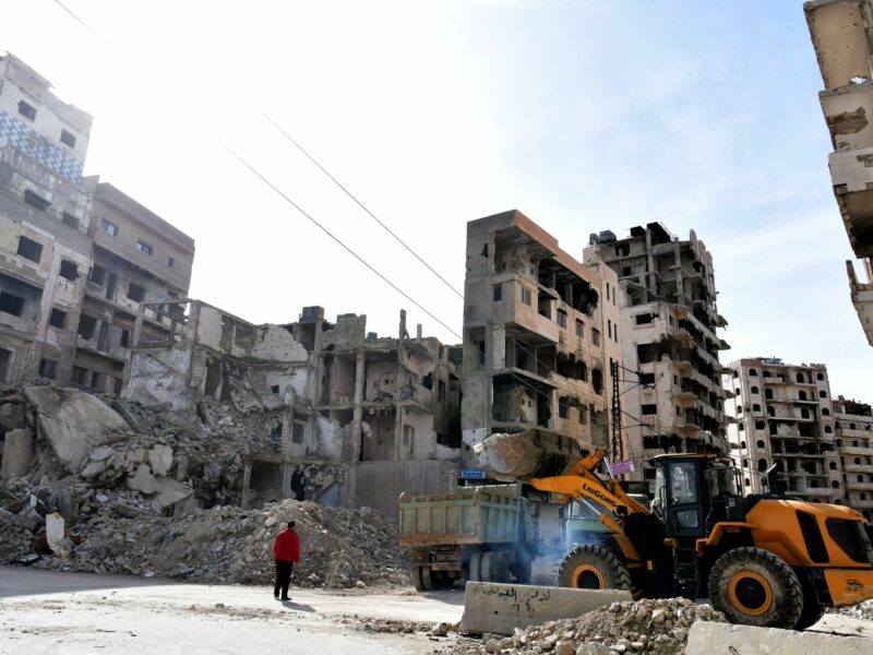 Photo of a rubble in Homs, Syria