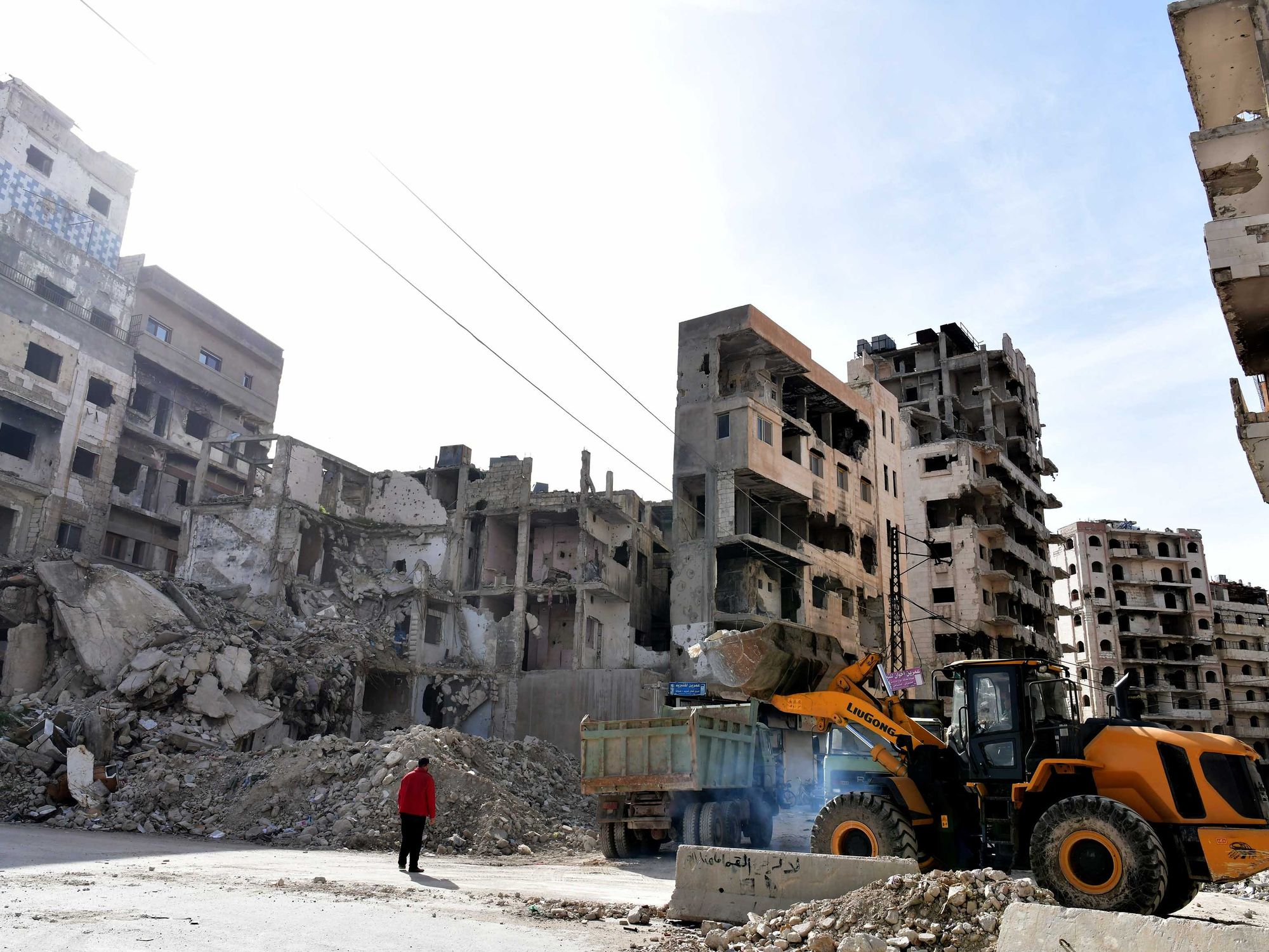 Photo of a rubble in Homs, Syria