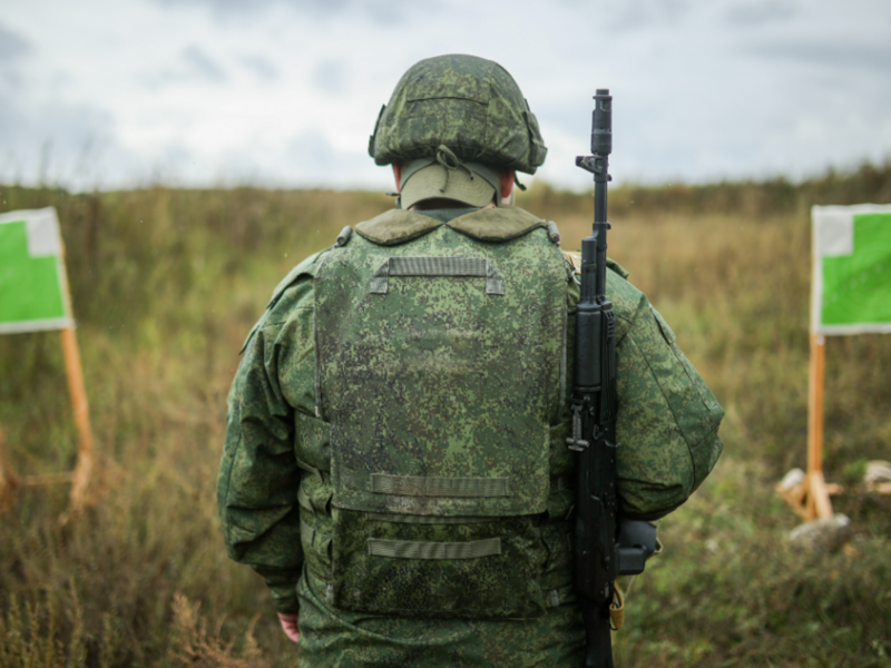 Photo of a Russian Army reservist​ in western Russia