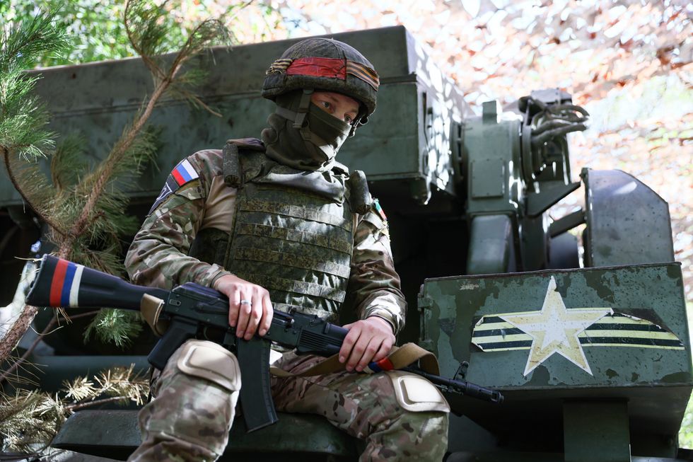 Photo of a Russian servicemen in the Lugansk People's Republic