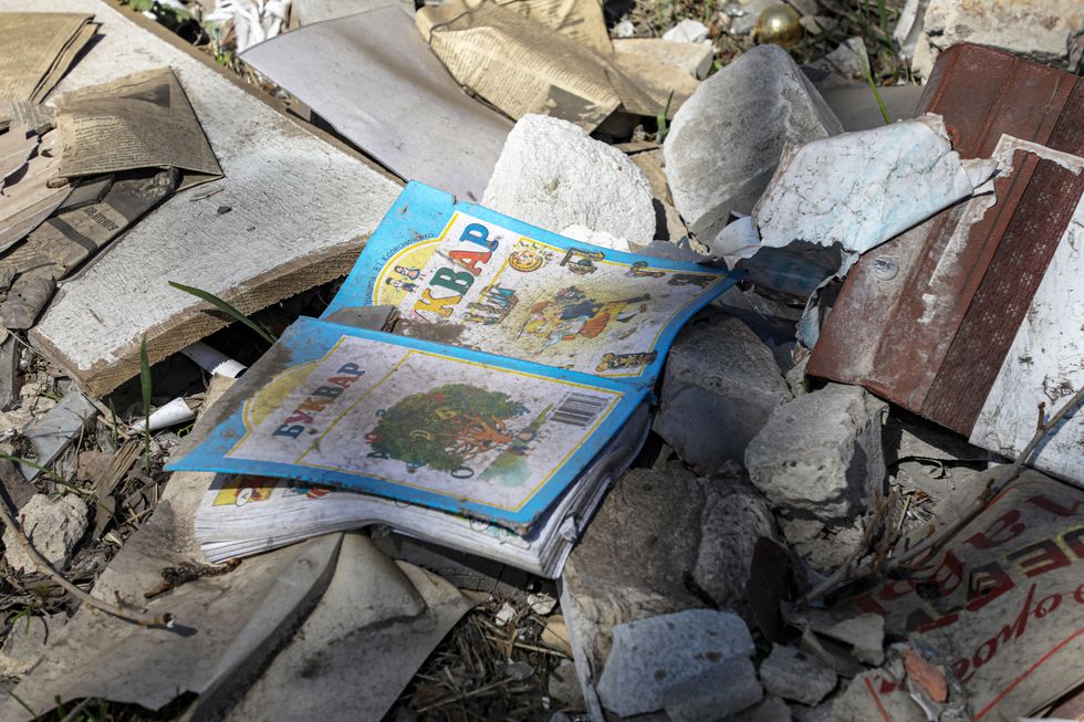 Photo of a Russians strike, Chasiv Yar school
