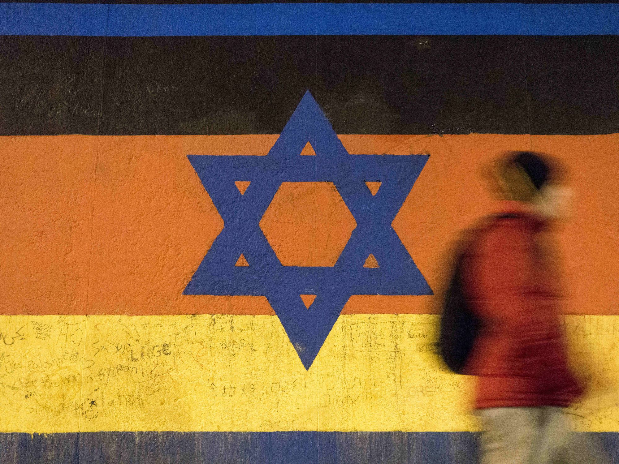 photo of a star of david on a german flag