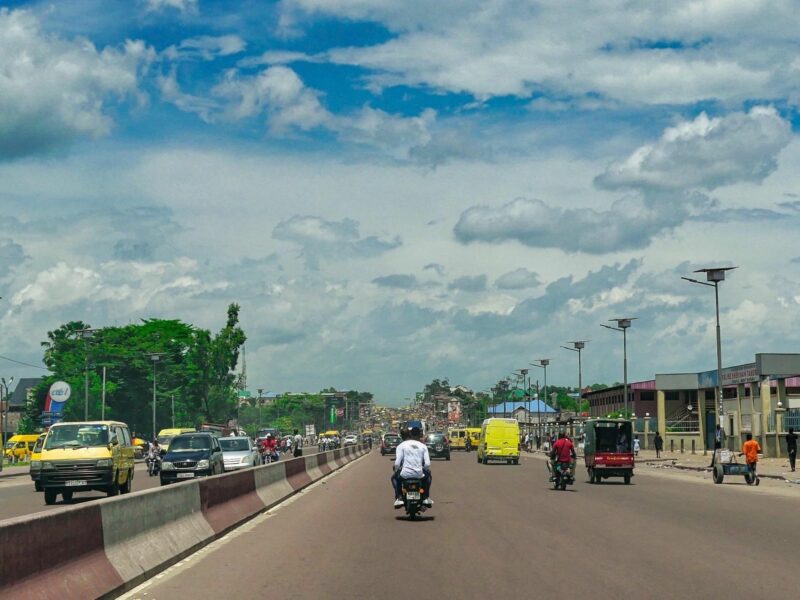 Photo of a street in Masina, Kinshasa, Democratic Republic of the Congo