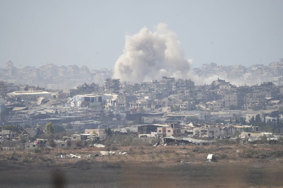 Photo of a strike going off in North Gaza.