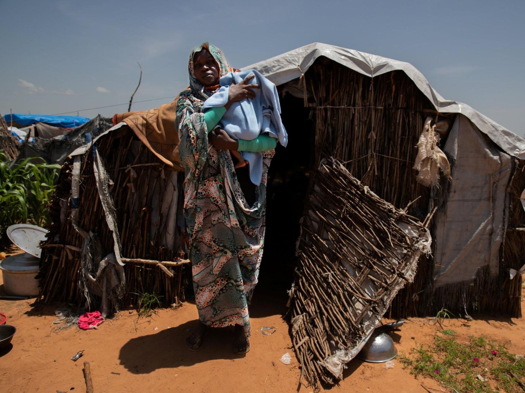 photo of a sudanese refugee and her