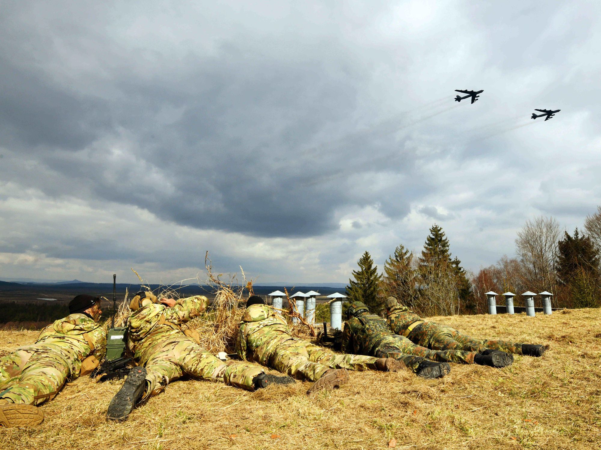 Photo of a training area in Germany with U.S. airforce