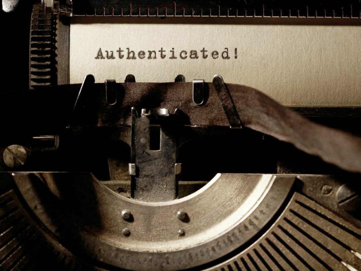 Photo of a typewriter
