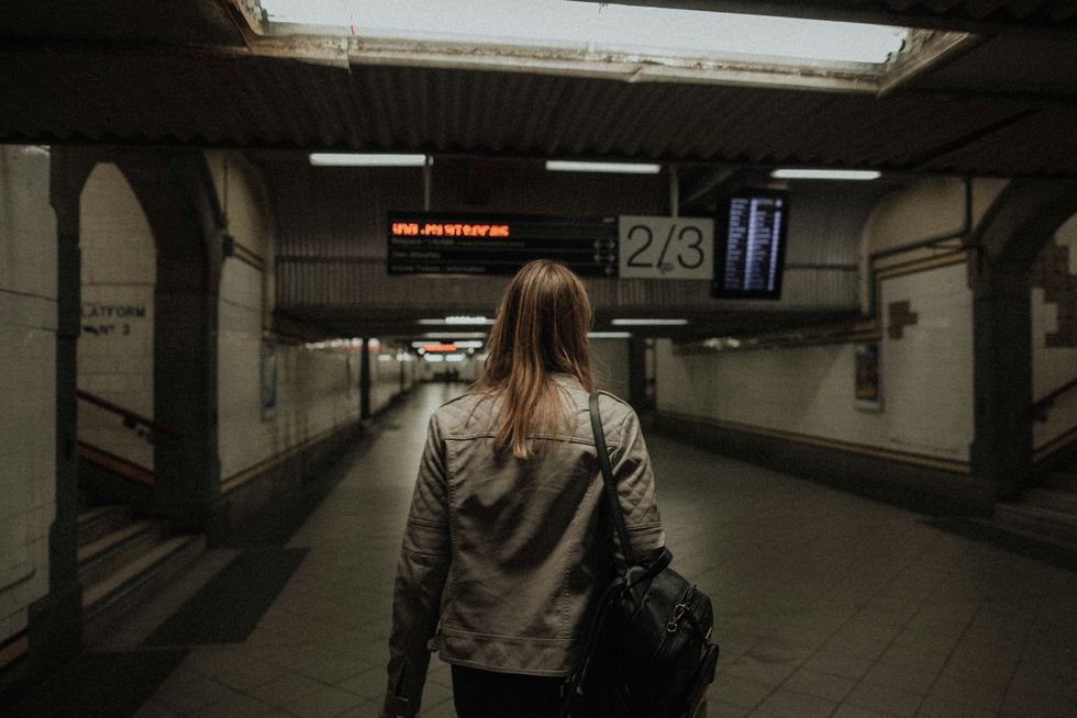 Photo of a woman in a tunnel