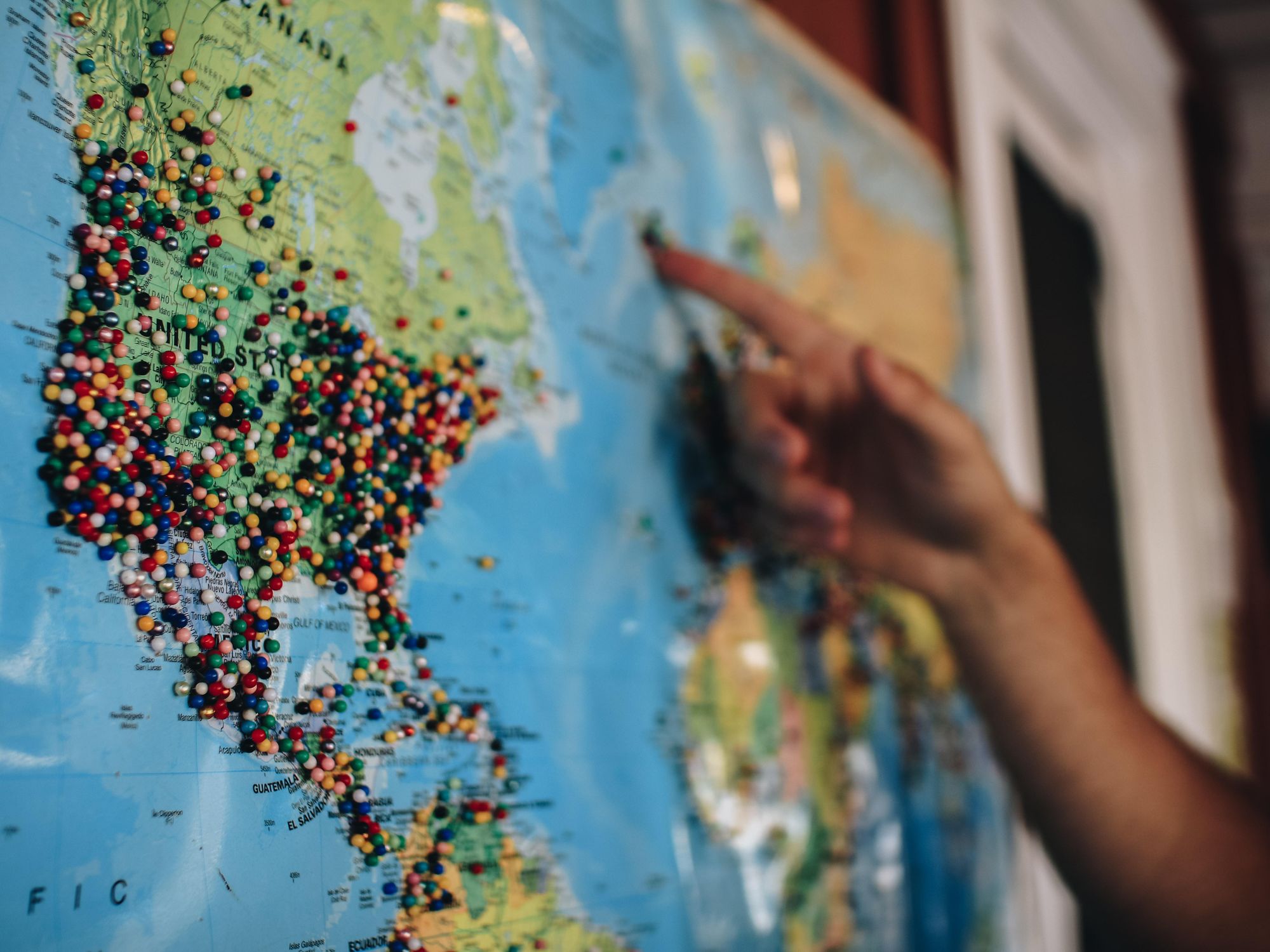 Photo of a world map