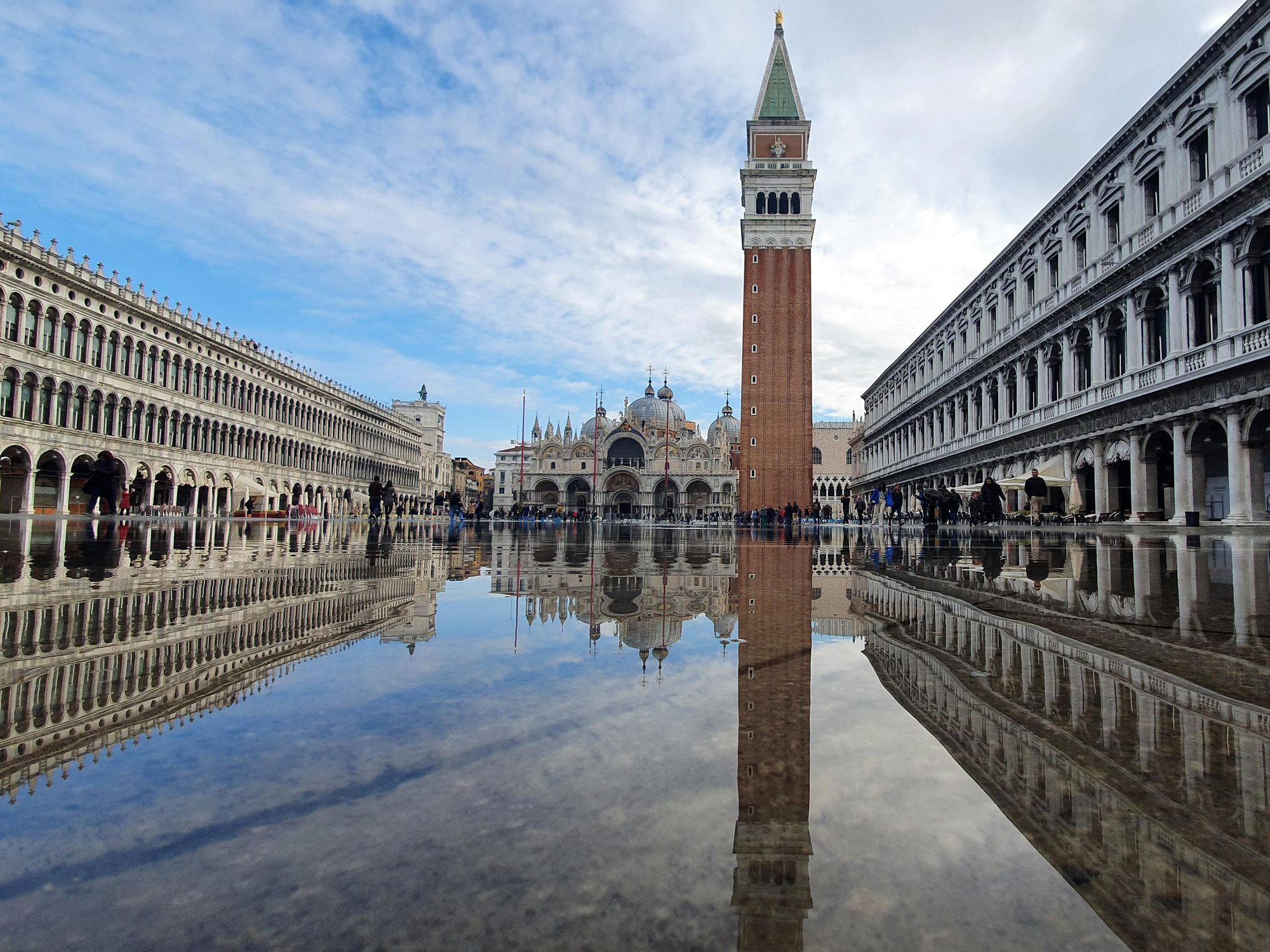 Photo of Acqua alta (“high water”) in Venice’s St. Mark’s Square